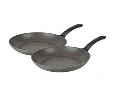 Ballarini Set di Padelle Aosta per Arrosti Granit-Beschichtet Antigraffio 2 Pz.