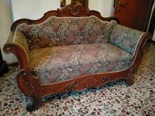 DIVANO ANTICO IN NOCE A BARCA EPOCA ‘800 misure H 96cmx  L 200cmx p 58cm