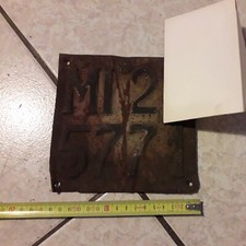 TARGA IN LAMIERA ANNI '50/60