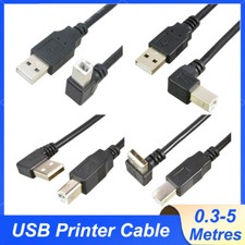 Cavo stampante USB 2.0 collegamento angolo 90° USB A-Secker a USB B-Spina 0.3M-5M