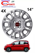 Set 4 Copricerchi Coppe Borchie Ruota 14'' per Fiat Panda 312 dal 2012