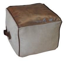 Rectangular canvas leather - canvas,