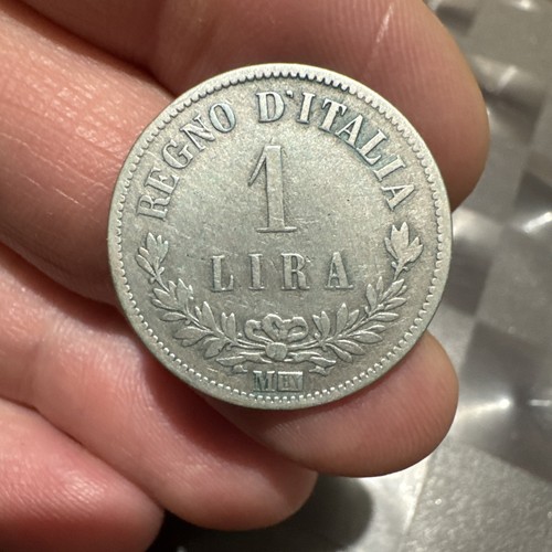 Moneta lira 1863 vittorio - moneta,