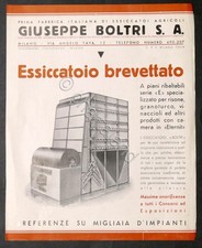 Brochure Officine Meccaniche Boltri (Milano) - Essicatoio brevettato - anni '30