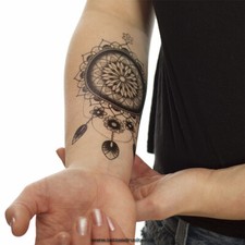 2 x tatuaggio Mandala XL nero