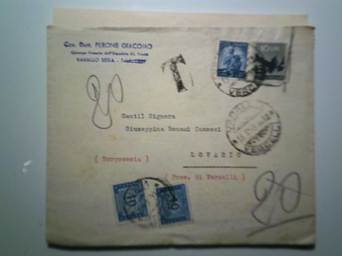 Busta viaggiata dott giacomo - viaggiata, "dott.
