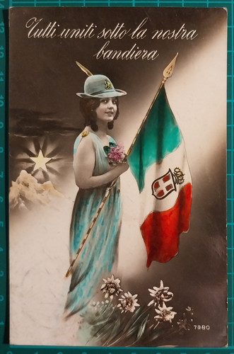 Cartolina ww1 tutti uniti - tutti,