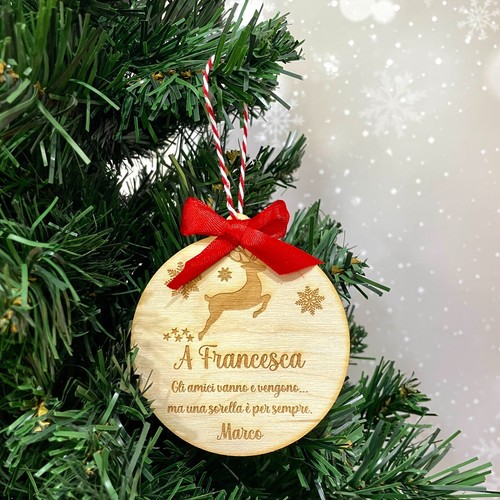 Pallina natale legno - pallina, di