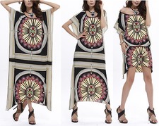 Caftano Kaftan Maglia Vestito Donna Copricostume Top Woman Dress Cover up 110162