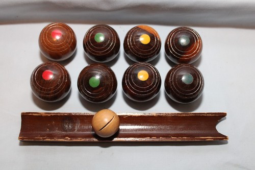 Antico set bocce - , tappeto