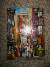 ERNESTO RISPOLI quadro colorato direttamente dall'ITALIA - FAMOSO ARTISTA NAPOLI