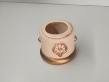 THUN Vasetto barattolo con fiore – portathè o portacandela ceramica