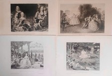 Lotto di 8 incisioni della
