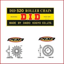 KIT TRASMISSIONE YAMAHA XVS 250 VIRAGO 1989 AL 2005 DID 520 120 CORONA PIGNONE