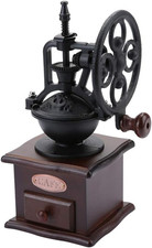 Macinacaffè Manuale, Macinacaffè a Mano in Stile Retrò, Macinacaffè in Legno Ant