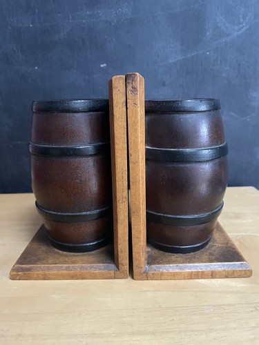 Pair vintage antique wooden - of,