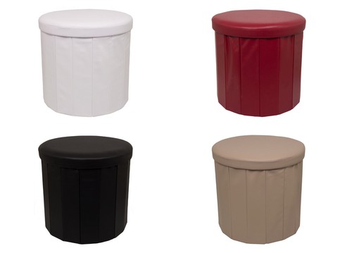 Pouf ecopelle tinta unita - tinta,