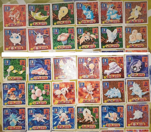 Pokémon amada stickers x30 - pokémon,