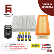 Kit Tagliando Tre Filtri + 4 Candele Fiat 500 1.2 LPG 69 CV 1.2 Benzina 69 CV