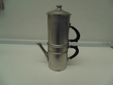 Antica caffettiera napoletana in puro alluminio vecchia ditta LA MUNDUS anni  20