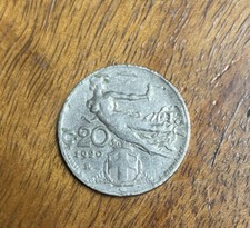 Moneta 20 Centesimi Lire 1920 Italia librata Nichelio, VITTORIO EMANUELE III