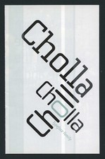 Emigre Fonts Cholla Typeface Specimen Sybille Hagman 2002 RARE
