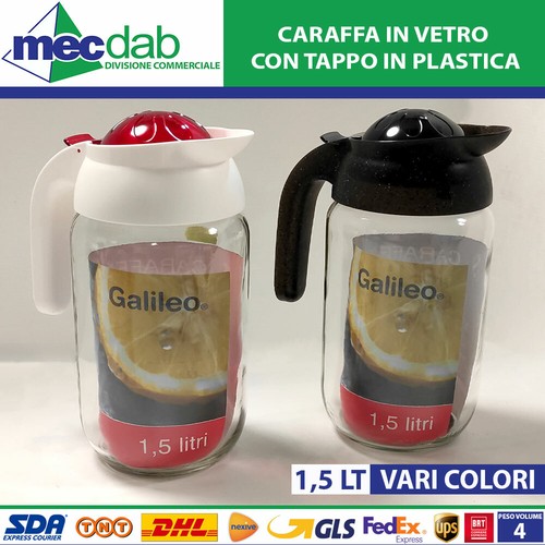 Caraffa vetro con tappo - vetro,