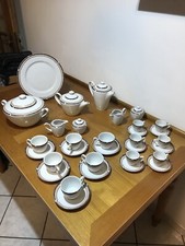 Servizio caffè porcellana Tognana 32 pezzi blu e rosa