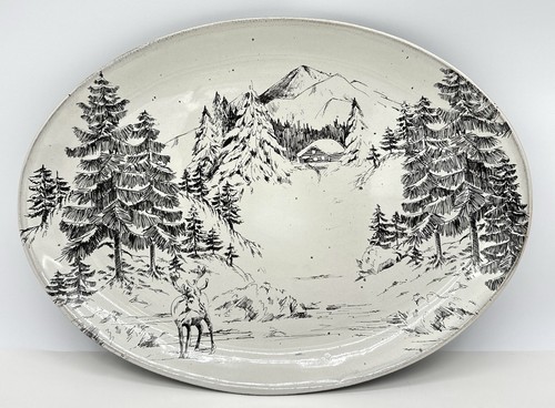 Fienile ceramica piatto - fienile,