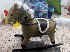 -Cavallo a Dondolo Rodeo in Legno E Morbido Tessuto Con Effetti Sonori, Colore M