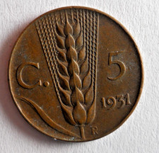 1931 ITALIA 5 CENTESIMI -