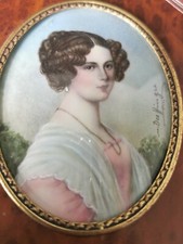 Antique Miniature Oil Painting