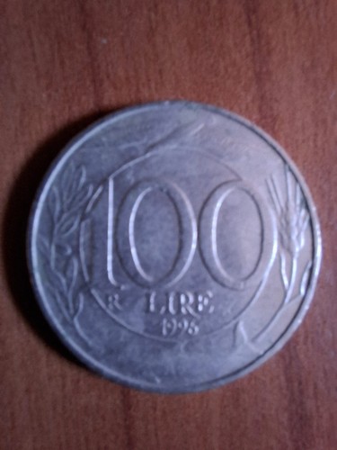 Moneta 100 lire italiane 1996 - lire,
