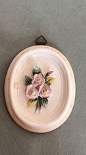 Quadretto ovale con fiori - con,