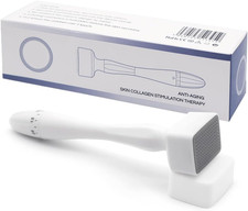 Derma Stamp,  Microneedle Derma Rullo Regolabile 140 Titanio Aghi Timbro Microne