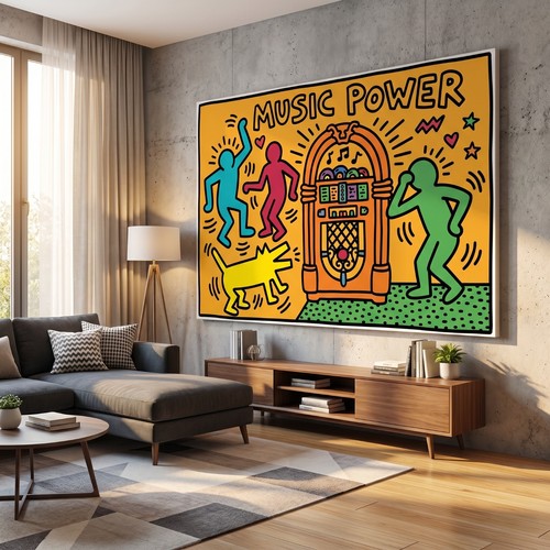 Quadro keith haring - keith, music