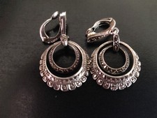 Orecchini Antichi in Argento (Inizio '900): Capolavoro di Antiquariato e Ottima