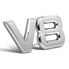V8 emblema logo segno cromo