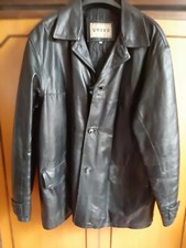 Giubbotto in vera pelle  nero uomo taglia  54/ XXL  su...