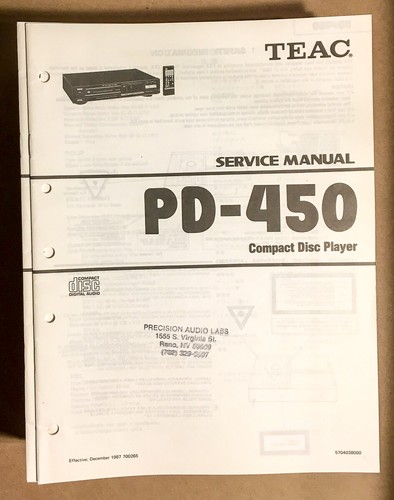 Teac 450 lettore manuale - pd-450, cd
