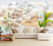 Carta da parati 3D fiore