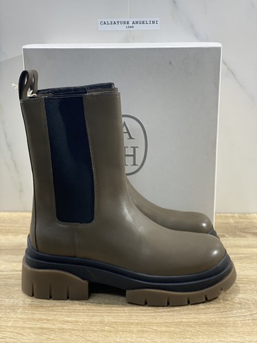 Ash combat boot - storm, pelle