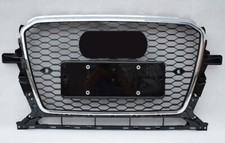 Per Audi Q5 SQ5 RSQ5 2013-2018 Griglia a nido d'ape paraurti anteriore argento 