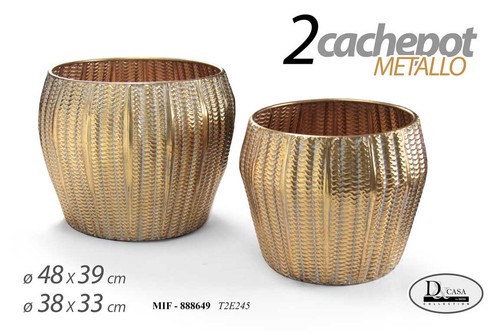 Vasi cachepot metallo porta - 2,