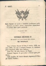 REGIO DECRETO CHE PUBBLICA A ROMA LE DISPOSIZIONI X ORDINE PUBBLICO-1054