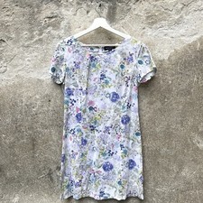 Abito corto John Girl by John Ashfield in cotone bianco a fiori multicolori