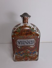 Antica Bottiglia Vuota WHISKY Decorata 0,7 L Vintage Decanter Cognac Brandy