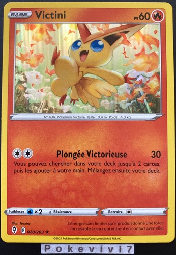 Carte pokemon victini - victini, 020/203