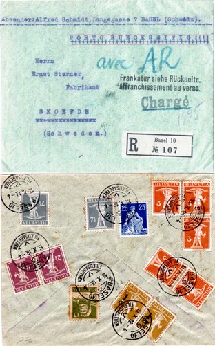 Svizzera 1918 affrancatura - svizzera,