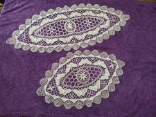 TOMBOLO LOTTO 2 CENTRI OVALI motivo  FARFALLE, PICCOLO 48X30, GRANDE 76X33 CM